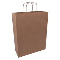 White label Papieren draagtas bruin 320 x 410 x 120 mm (100 stuks) 270670 402706