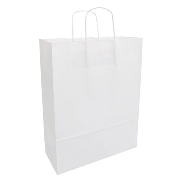 White label Papieren draagtas wit 320 x 410 x 120 mm (100 stuks) 270675 402709 - 1
