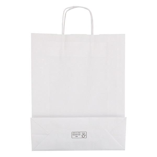 White label Papieren draagtas wit 320 x 410 x 120 mm (100 stuks) 270675 402709 - 2