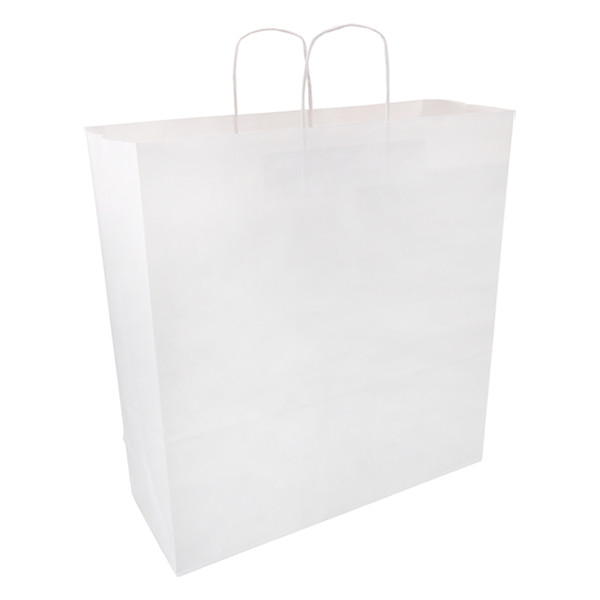 White label Papieren draagtas wit 450 x 480 x 170 mm (100 stuks) 270672 402708 - 1