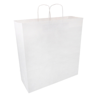 White label Papieren draagtas wit 450 x 480 x 170 mm (100 stuks) 270672 402708