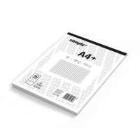 White label Simply cursusblok A4 geruit 5 mm 60 g/m² 100 vellen (5 stuks) 148508 068822