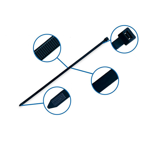Tiewrap kabelbinder - 100 x 2,5 mm zwart (100 stuks) 209396 - 4