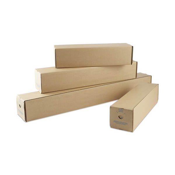 Vierkante verzendkoker bruin enkelgolf B-golf 105 x 105 x 1100 mm (20 stuks) 209761 - 1