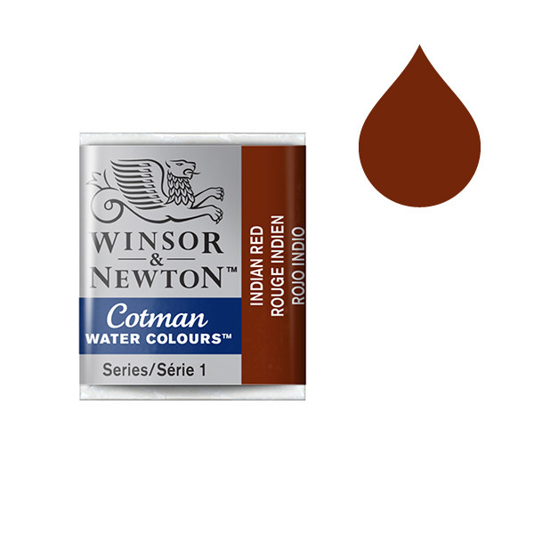 Winsor & Newton Cotman aquarelverf 317 indian red (halve nap) 301317 410483 - 1