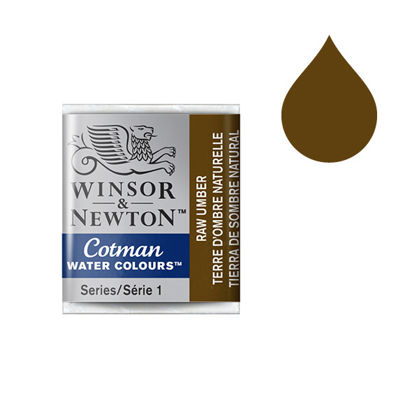 Winsor & Newton Cotman aquarelverf 554 raw umber (halve nap) 410497 - 1