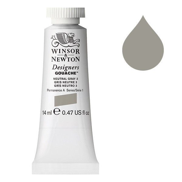 Winsor & Newton Designers gouache 436 neutral grey (14 ml) 0605436 410661 - 1