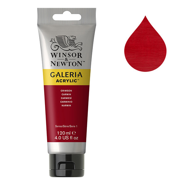 Winsor & Newton Galeria acrylverf 203 crimson (120 ml) 2131203 410133 - 1