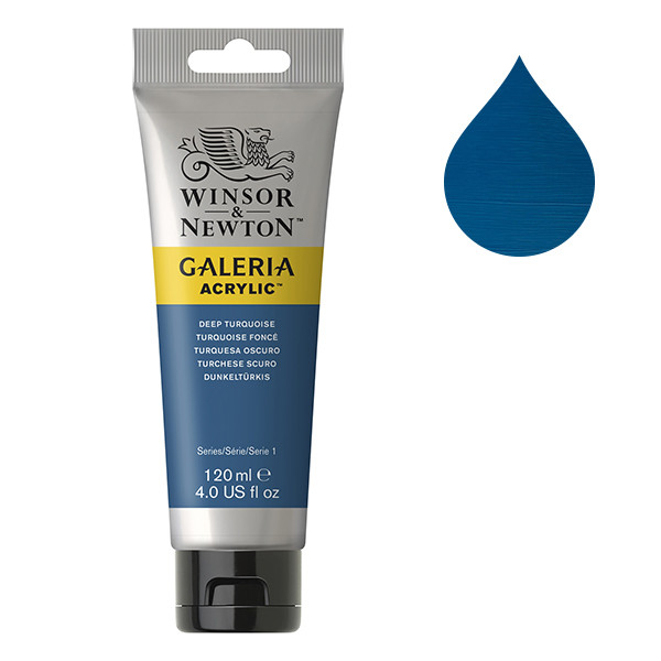 Winsor & Newton Galeria acrylverf 232 deep turquoise (120 ml) 2131232 410134 - 1