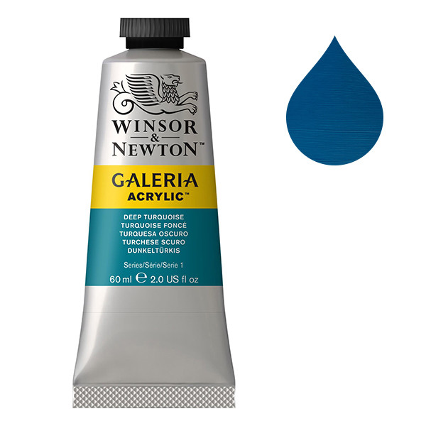 Winsor & Newton Galeria acrylverf 232 deep turquoise (60 ml) 2120232 410014 - 1