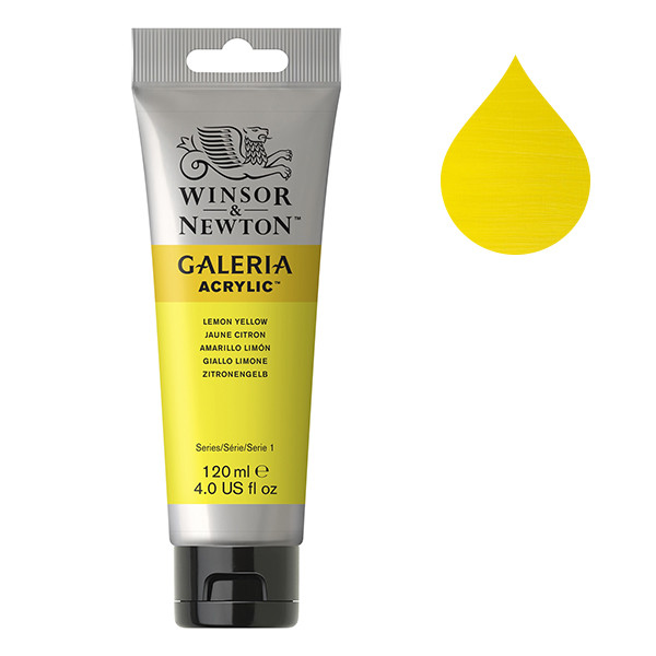 Winsor & Newton Galeria acrylverf 346 lemon yellow (120 ml) 2131346 410141 - 1