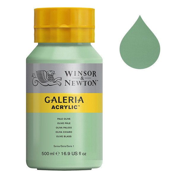 Winsor & Newton Galeria acrylverf 435 pale olive (500 ml) 2150435 410088 - 1