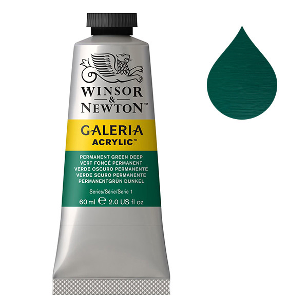 Winsor & Newton Galeria acrylverf 482 permanent green deep (60 ml) 2120482 410034 - 1