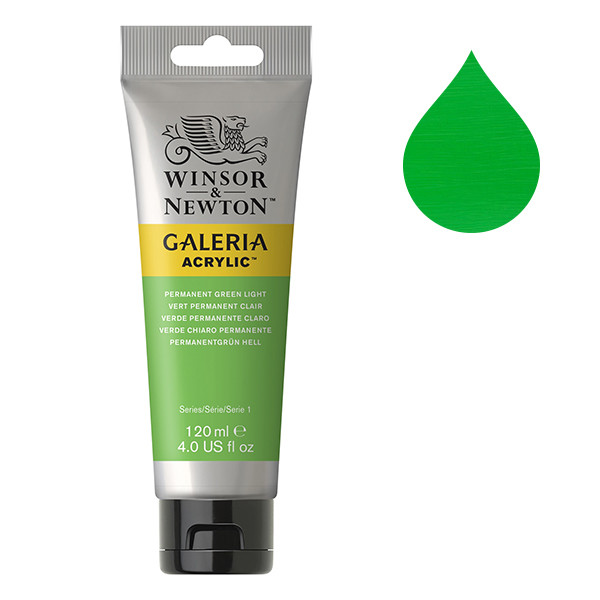 Winsor & Newton Galeria acrylverf 483 permanent green light (120 ml) 2131483 410155 - 1