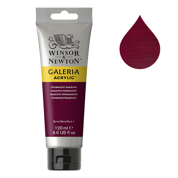 Winsor & Newton Galeria acrylverf 488 permanent magenta (120 ml) 2131488 410157 - 1