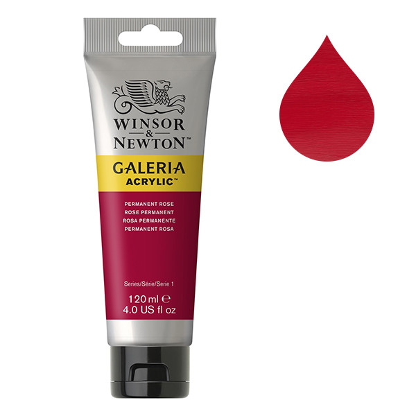 Winsor & Newton Galeria acrylverf 502 permanent rose (120 ml) 2131502 410158 - 1