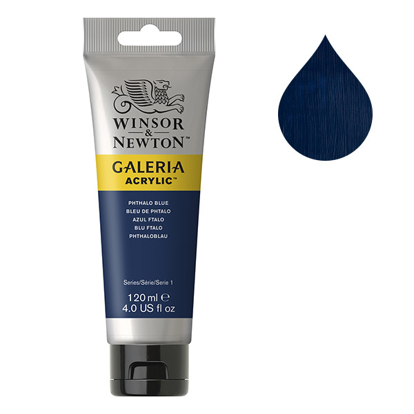 Winsor & Newton Galeria acrylverf 516 phthalo blue (120 ml) 2131516 410159 - 1