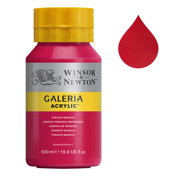 Winsor & Newton Galeria acrylverf 533 process magenta (500 ml) 2150533 410103 - 1