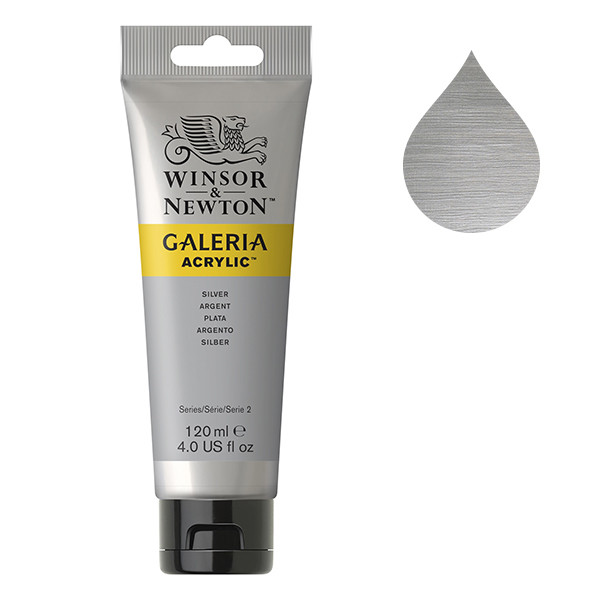 Winsor & Newton Galeria acrylverf 617 silver (120 ml) 2131617 410171 - 1