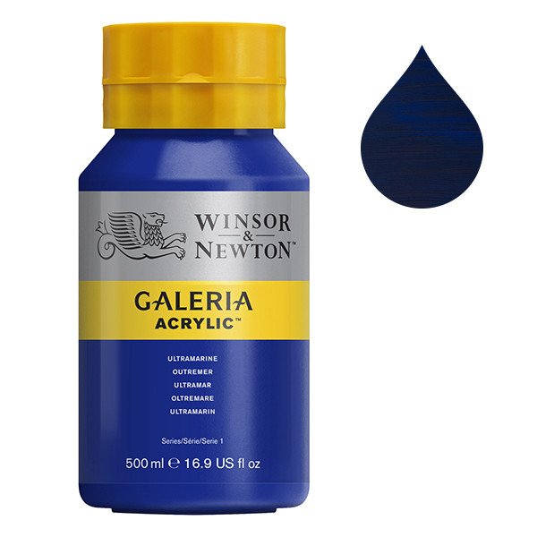 Winsor & Newton Galeria acrylverf 660 ultramarine (500 ml) 2150660 410114 - 1