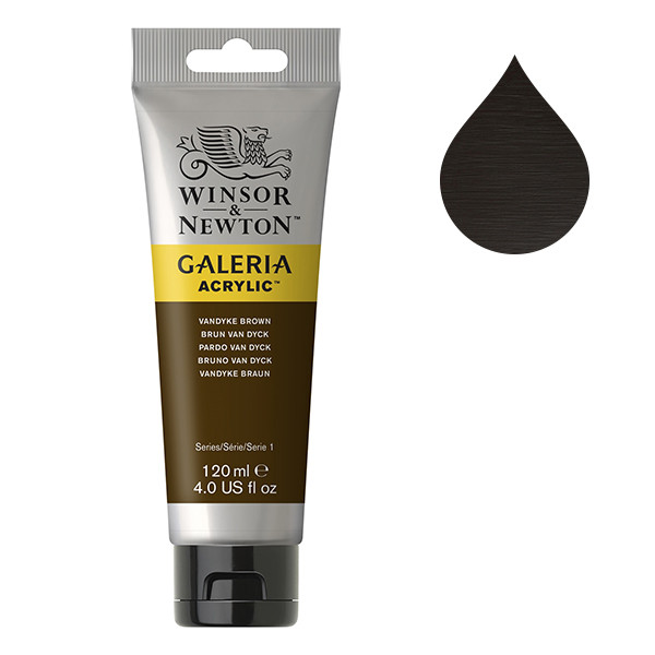 Winsor & Newton Galeria acrylverf 676 vandyke brown (120 ml) 2131676 410175 - 1