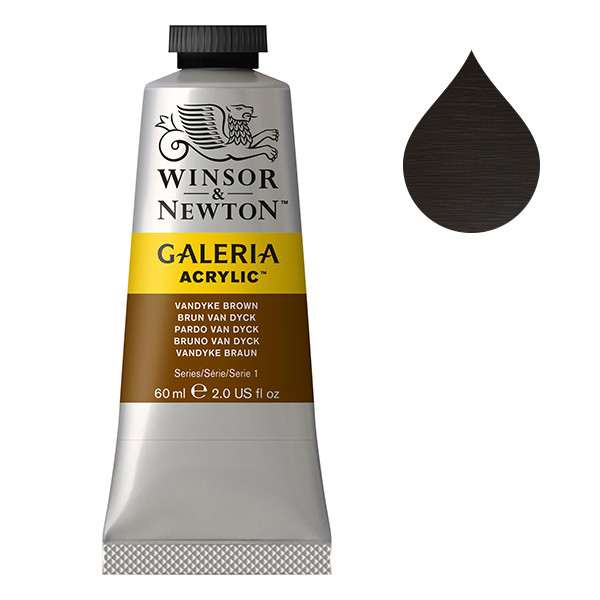 Winsor & Newton Galeria acrylverf 676 vandyke brown (60 ml) 2120676 410055 - 1