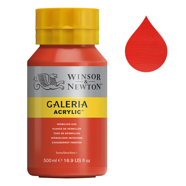 Winsor & Newton Galeria acrylverf 682 vermilion (500 ml) 2150682 410116 - 1