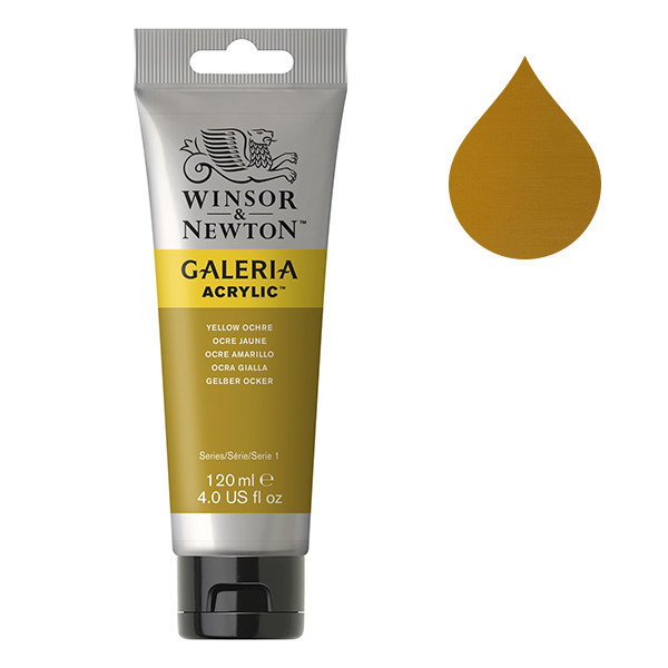 Winsor & Newton Galeria acrylverf 744 yellow orche (120 ml) 2131744 410179 - 1