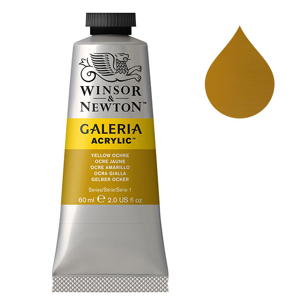 Winsor & Newton Galeria acrylverf 744 yellow orche (60 ml) 2120744 410059 - 1