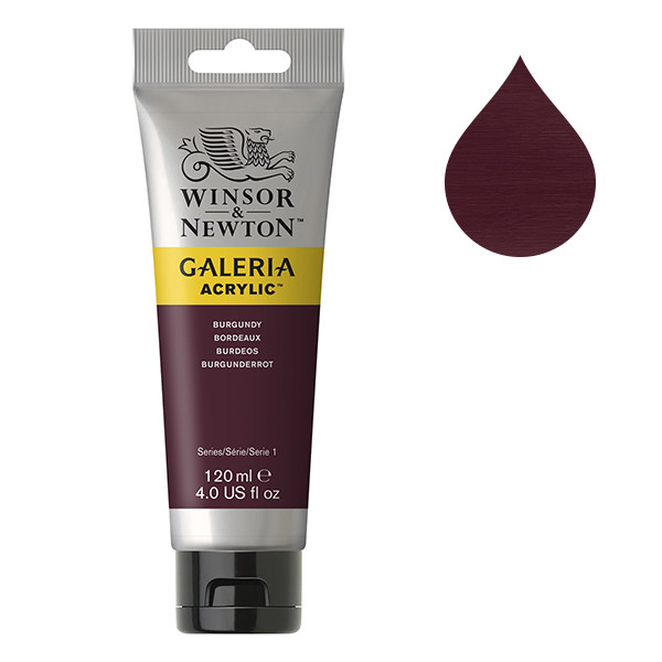 Winsor & Newton Galeria acrylverf 75 burgundy (120 ml) 2131075 410121 - 1