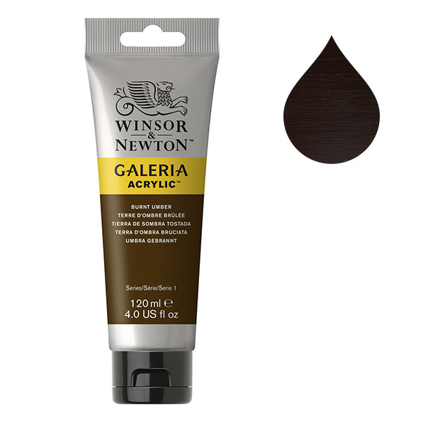 Winsor & Newton Galeria acrylverf 76 burnt umber (120 ml) 2131076 410124 - 1