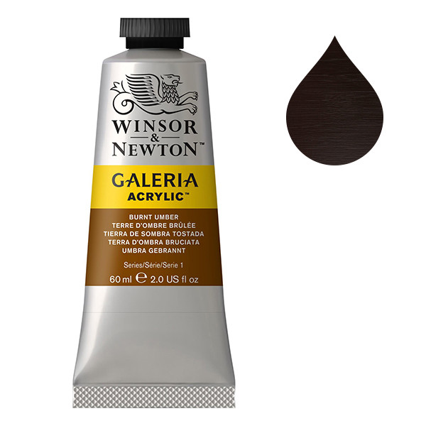 Winsor & Newton Galeria acrylverf 76 burnt umber (60 ml) 2120076 410004 - 1