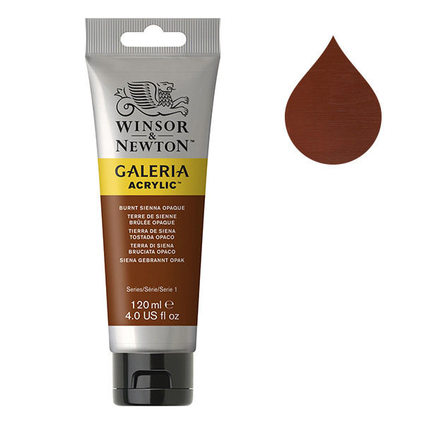 Winsor & Newton Galeria acrylverf 77 burnt sienna opaque (120 ml) 2131077 410123 - 1