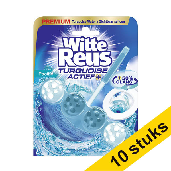 Aanbieding: 10x Witte Reus toiletblok Turquoise Actief Pacific (50 gram) SRE00189 - 1