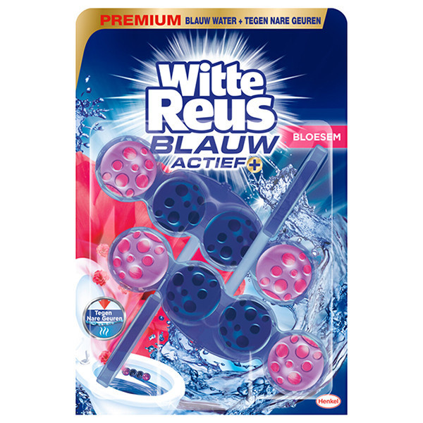 Witte Reus toiletblok Blauw Actief Bloesem (2 x 50 gram) SRE00343 - 1