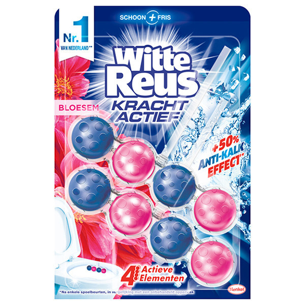 Witte Reus toiletblok Kracht Actief Bloesem (2 x 50 gram) SRE00333 - 1