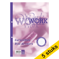 Aanbieding: 5x WORK cursusblok A4 geruit 4 x 8 mm 80 g/m² (100 vellen)