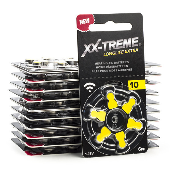 XX-TREME Longlife Extra 10 / PR70 / geel gehoorapparaatbatterij 120 stuks (123accu huismerk) A1200022 - 1