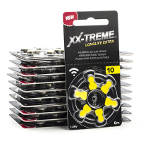 XX-TREME Longlife Extra 10 / PR70 / geel gehoorapparaatbatterij 120 stuks (123accu huismerk) A1200022