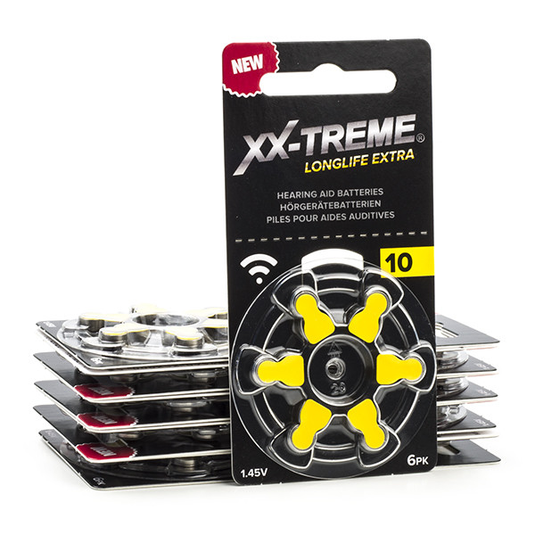 XX-TREME Longlife Extra 10 / PR70 / geel gehoorapparaatbatterij 60 stuks (123accu huismerk)  A1200016 - 1