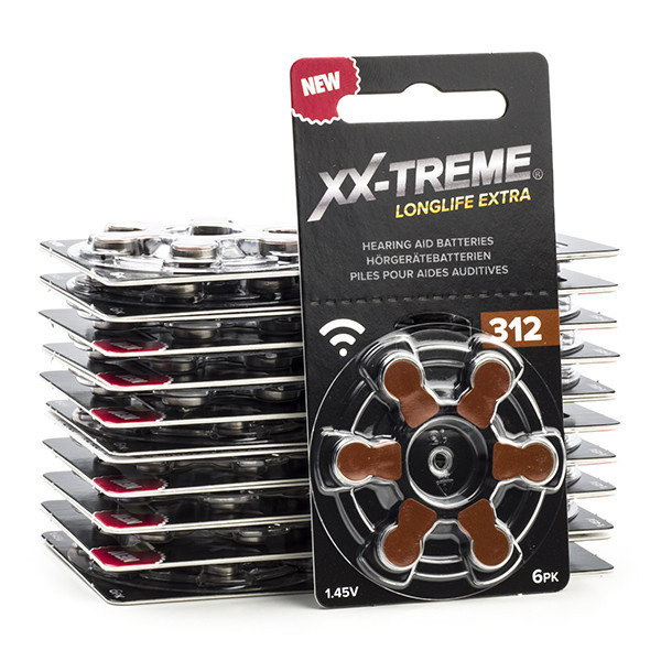 XX-TREME Longlife Extra 312 / PR41 / bruin gehoorapparaatbatterij 120 stuks (123accu huismerk) A1200017 - 1