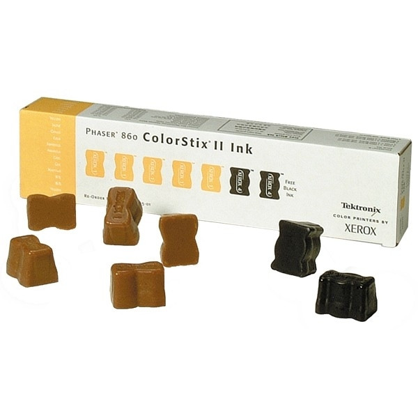 Xerox 016190501 colorstix 5 x geel + 2 x zwart (origineel) 016190501 046609 - 1