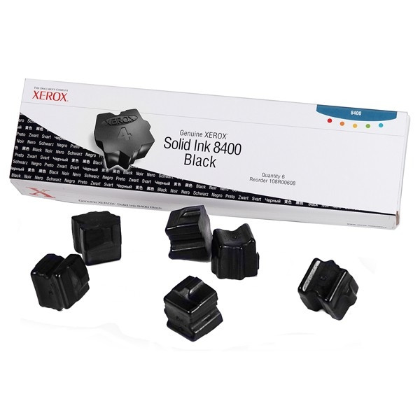 Xerox 108R00608 solid ink zwart 6 stuks (origineel) 108R00608 046730 - 1