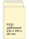Zakenvelop met balg crème 230 x 350 x 38 mm - P230 zelfklevend (125 stuks)