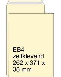 Zakenvelop met balg crème 262 x 371 x 38 mm - EB4 zelfklevend (250 stuks) 302794