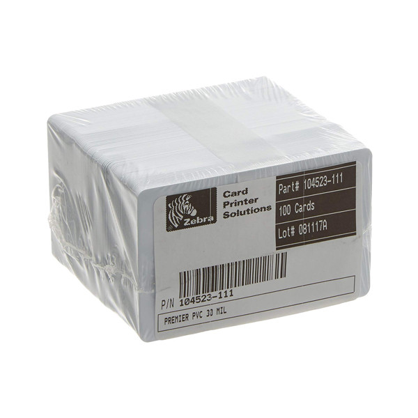 Zebra 104523-111 white PVC cards (500 stuks) 104523-111 141499 - 1