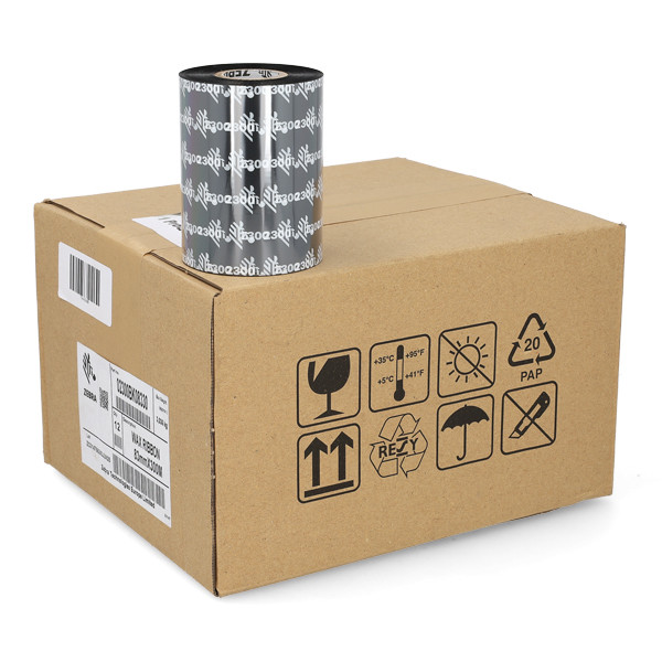 Zebra 2300 wax ribbon (02300BK08330) 83 mm x 300 m (12 ribbons) 144568 - 1