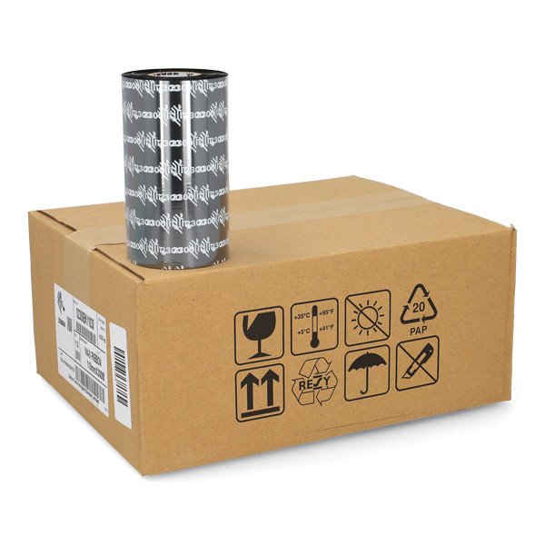Zebra 2300 wax ribbon (02300BK11030) 110 mm x 300 m (12 ribbons) 144570 - 1