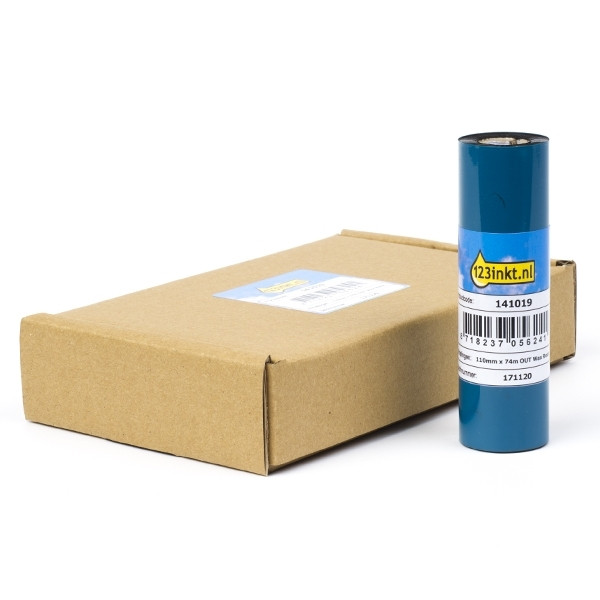Zebra 3200 wax/hars ribbon (03200GS11007) 110 mm x 74 m (5 ribbons) 123inkt huismerk 03200GS11007C 141019 - 1