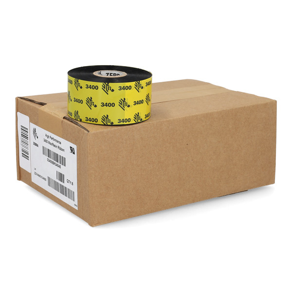 Zebra 3400 wax/hars ribbon (03400BK04045) 40 mm x 450 m (6 ribbons) 141110 - 1